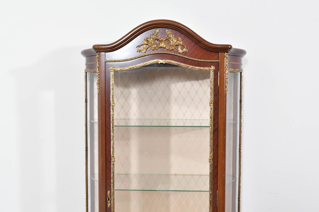 中古　美品　スペイン製　絵画装飾が優雅なキュリオケース　(R-085912)