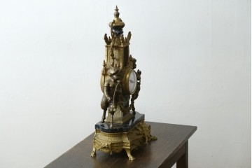 中古　高級品　イタリア　FARBEL　Imperial(インペリアル)　六本木アピス取り扱い　天使像と真鍮製の装飾が際立つ置時計　(R-085913)