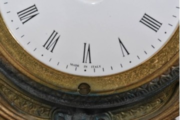 中古　高級品　イタリア　FARBEL　Imperial(インペリアル)　六本木アピス取り扱い　天使像と真鍮製の装飾が際立つゼンマイ式置時計　(R-085913)