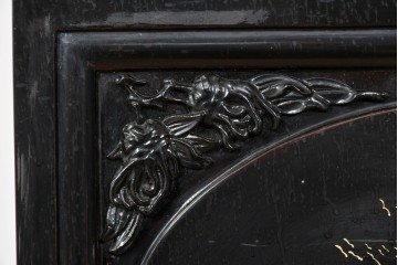 アジアンヴィンテージ　中国　オリエンタル　花鳥・山水の図柄が美しい衝立　(R-085914)