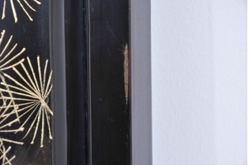 アジアンヴィンテージ　中国　オリエンタル　花鳥・山水の図柄が美しい衝立　(R-085914)