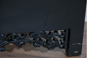 アジアンヴィンテージ　中国　オリエンタル　花鳥・山水の図柄が美しい衝立　(R-085914)