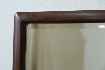 中古　美品　北海道民芸家具　シンプルなデザインで取り入れやすいミラー　(R-085915)