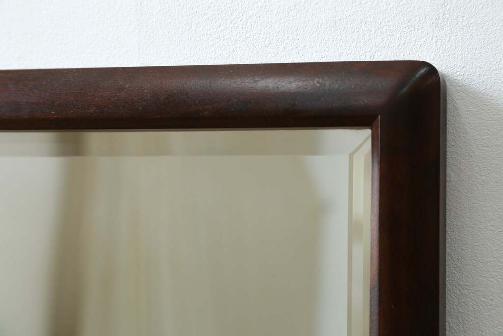 中古　美品　北海道民芸家具　シンプルなデザインで取り入れやすいミラー　(R-085915)