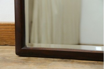 中古　美品　北海道民芸家具　シンプルなデザインで取り入れやすいミラー　(R-085915)