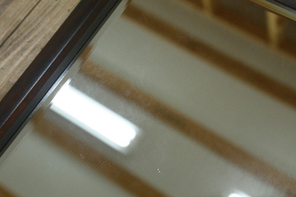 中古　美品　北海道民芸家具　シンプルなデザインで取り入れやすいミラー　(R-085915)