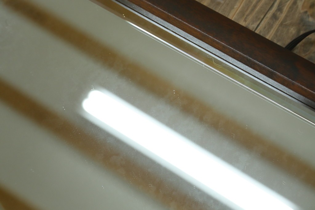 中古　美品　北海道民芸家具　シンプルなデザインで取り入れやすいミラー　(R-085915)