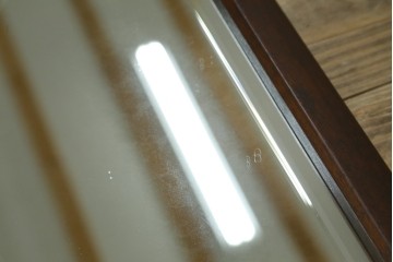 中古　美品　北海道民芸家具　シンプルなデザインで取り入れやすいミラー　(R-085915)