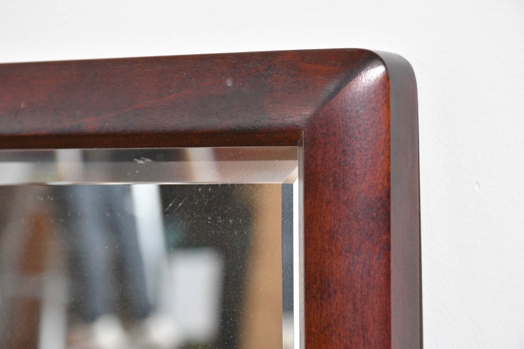 中古　美品　北海道民芸家具　シンプルなデザインで取り入れやすいミラー　(R-085915)