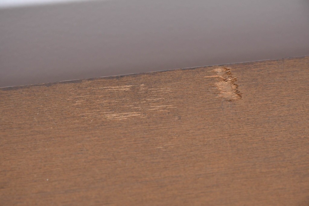 《台輪取り付け加工費込み》　和製ヴィンテージ　ガラス扉のすっきりとした佇まいのキャビネット　(R-085917)