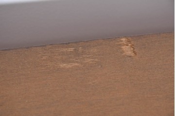 《台輪取り付け加工費込み》　和製ヴィンテージ　ガラス扉のすっきりとした佇まいのキャビネット　(R-085917)