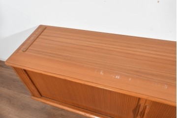 《天板取り付け加工費込み》　和製ヴィンテージ　シャッター扉(蛇腹扉)と引き出しを備えたサイドボード　(R-085918)