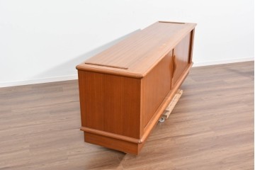 《天板取り付け加工費込み》　和製ヴィンテージ　シャッター扉(蛇腹扉)と引き出しを備えたサイドボード　(R-085918)