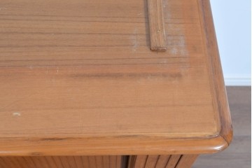 《天板取り付け加工費込み》　和製ヴィンテージ　シャッター扉(蛇腹扉)と引き出しを備えたサイドボード　(R-085918)