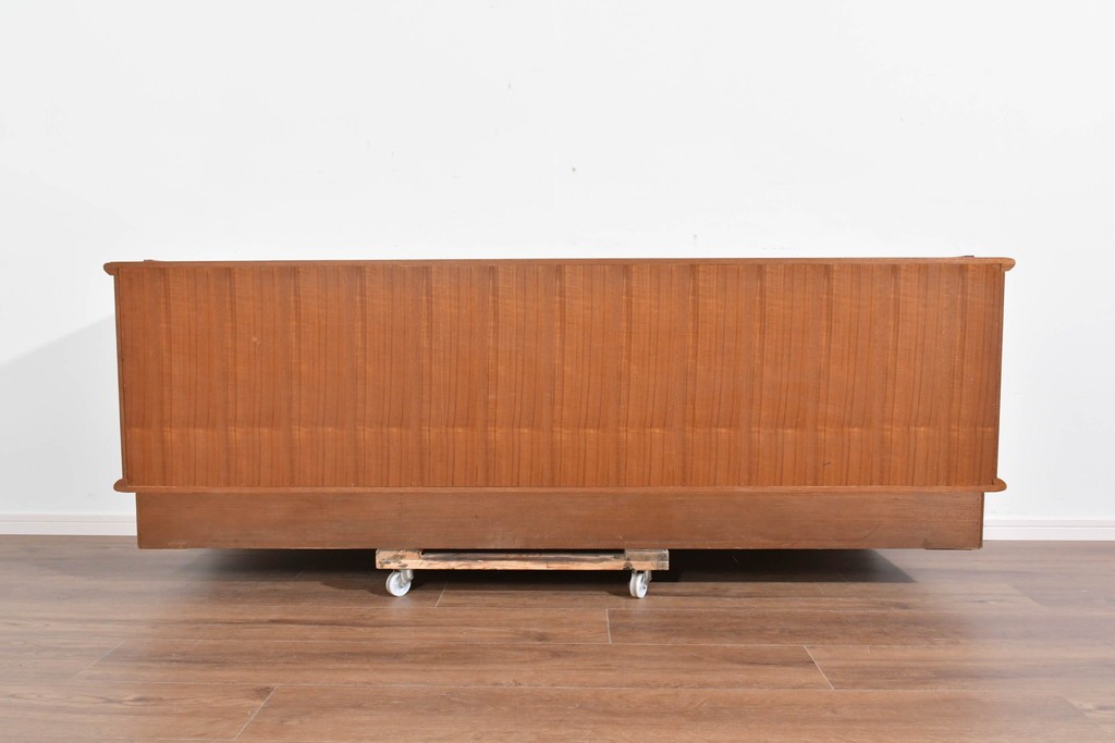 《天板取り付け加工費込み》　和製ヴィンテージ　シャッター扉(蛇腹扉)と引き出しを備えたサイドボード　(R-085918)