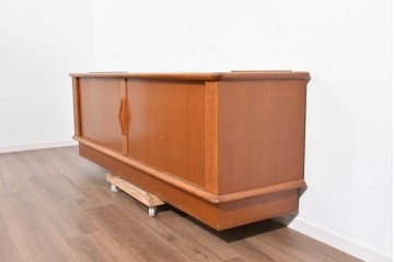 《天板取り付け加工費込み》　和製ヴィンテージ　シャッター扉(蛇腹扉)と引き出しを備えたサイドボード　(R-085918)