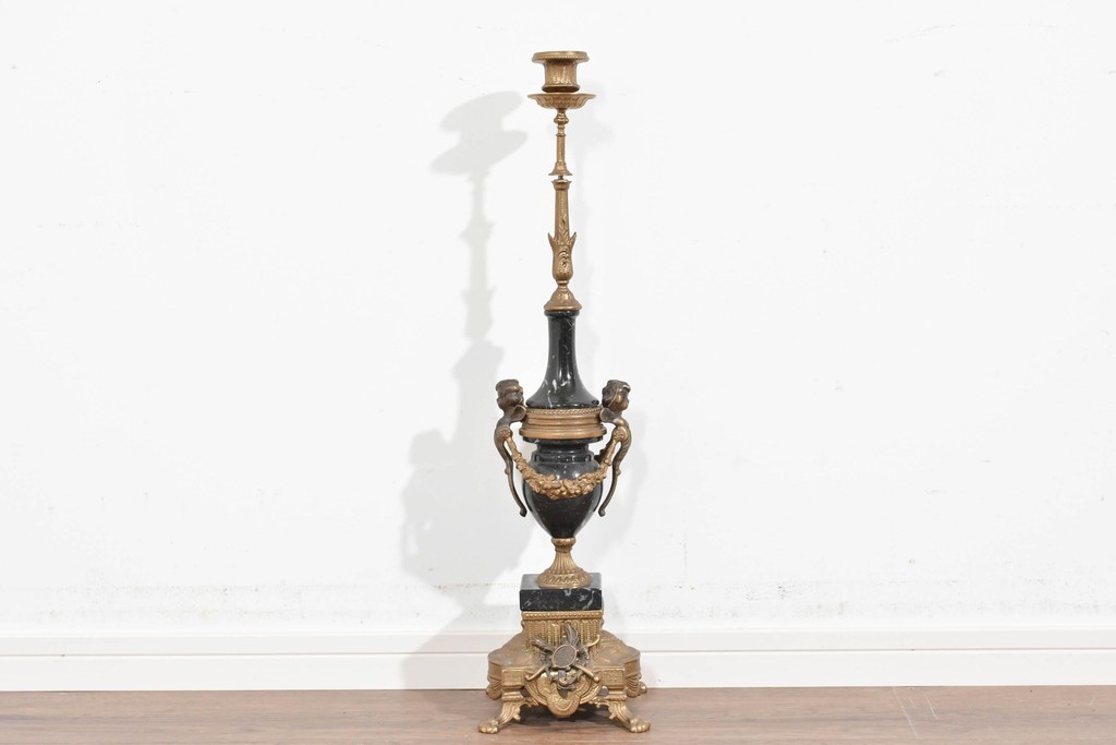 中古　イタリア　Lancini(ランチーニ)　華やかな天使モチーフのキャンドルスタンド　(R-085921)