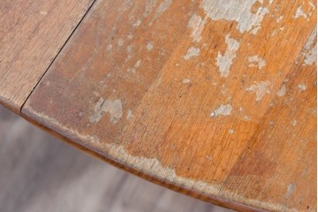 和製ヴィンテージ　希少なチーク無垢材を使用した上質なラウンドダイニングテーブル　(R-085922)