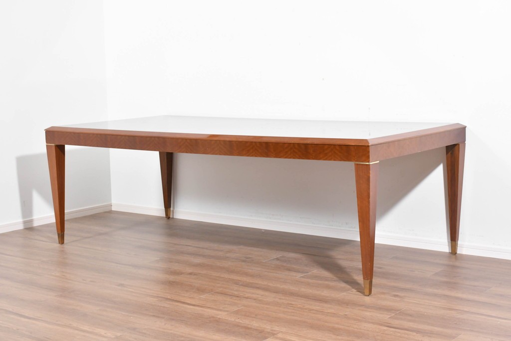 中古　カリモク家具(karimoku)　domani(ドマーニ)　Forza(フォルザ)シリーズ　天板の木目とシャープな足元が美しいダイニングテーブル　定価約85万円　(R-085923)