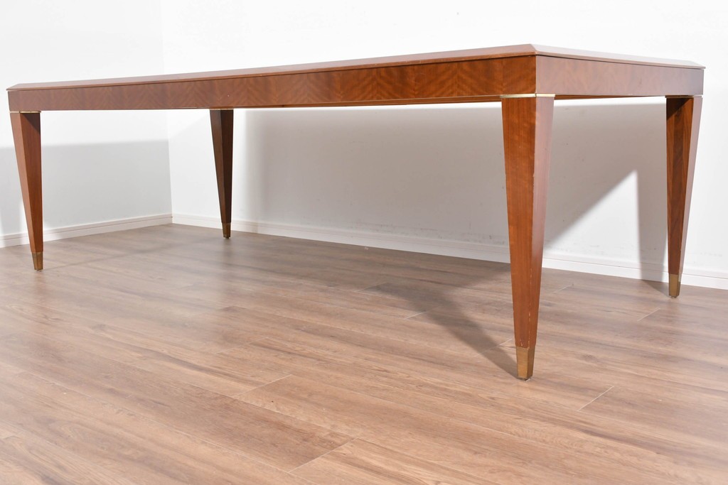 中古　カリモク家具(karimoku)　domani(ドマーニ)　Forza(フォルザ)シリーズ　天板の木目とシャープな足元が美しいダイニングテーブル　定価約85万円　(R-085923)