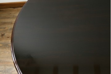 和製ヴィンテージ　希少な廃番品　柏木工(KASHIWA)　ブナ材　上品な挽物脚のラウンドダイニングテーブル　(R-085924)