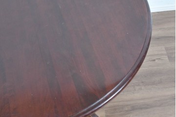 和製ヴィンテージ　希少な廃番品　柏木工(KASHIWA)　ブナ材　上品な挽物脚のラウンドダイニングテーブル　(R-085924)