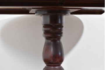 和製ヴィンテージ　希少な廃番品　柏木工(KASHIWA)　ブナ材　上品な挽物脚のラウンドダイニングテーブル　(R-085924)