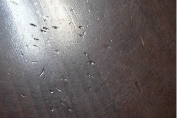 和製ヴィンテージ　希少な廃番品　柏木工(KASHIWA)　ブナ材　上品な挽物脚のラウンドダイニングテーブル　(R-085924)