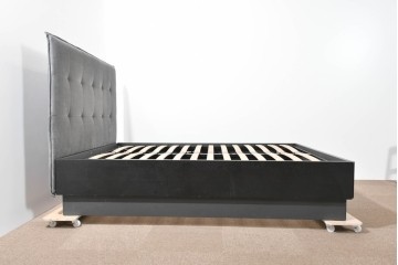 中古　希少な廃番品　BoConcept(ボーコンセプト)　Lugano(ルガーノ)　跳ね上げ式ダブルベッドフレーム　定価約30万円　(R-085927)