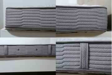 中古　BoConcept(ボーコンセプト)　シモンズ(SIMMONS)　本革ヘッドボード　サイドテーブル付きワイドダブルサイズのベッドセット　定価約60万円　(R-085928)