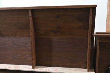 中古　美品　Veil(ヴェール)　ウォールナット　マットレス付きのダブルサイズベッド　定価約30万円　(R-085931)