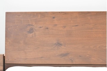 中古　美品　Veil(ヴェール)　ウォールナット　マットレス付きのダブルサイズベッド　定価約30万円　(R-085931)