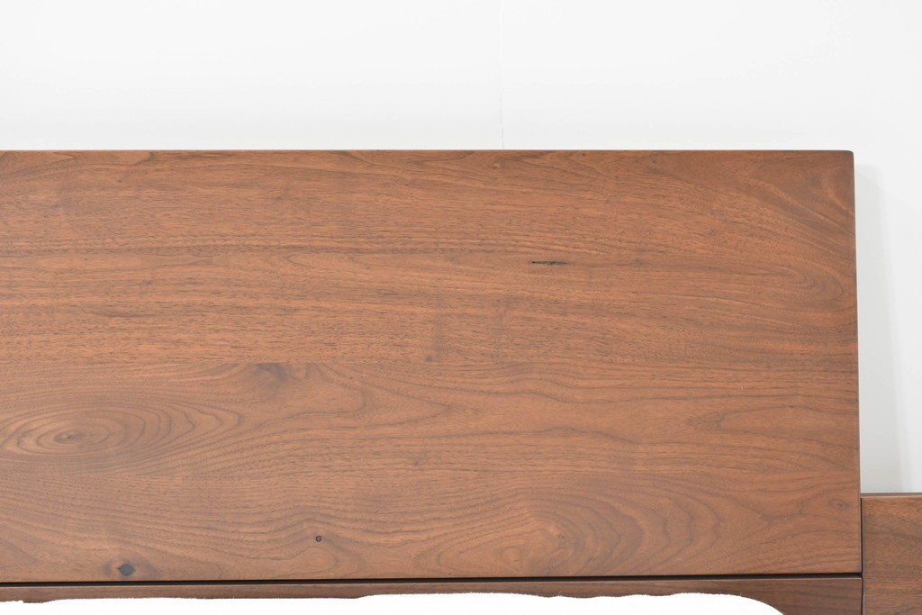 中古　美品　Veil(ヴェール)　ウォールナット　マットレス付きのダブルサイズベッド　定価約30万円　(R-085931)