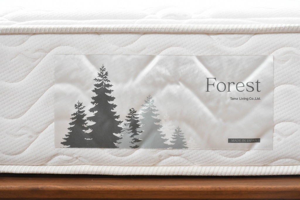 中古　美品　Veil(ヴェール)　ウォールナット　マットレス付きのダブルサイズベッド　定価約30万円　(R-085931)