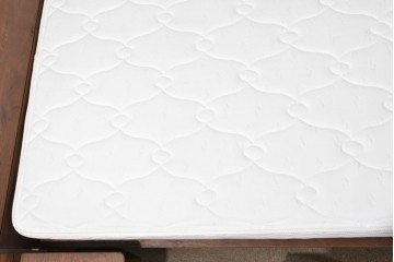 中古　美品　Veil(ヴェール)　ウォールナット　マットレス付きのダブルサイズベッド　定価約30万円　(R-085931)