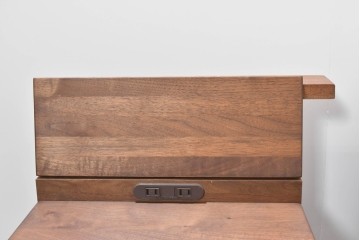 中古　美品　Veil(ヴェール)　ウォールナット　マットレス付きのダブルサイズベッド　定価約30万円　(R-085931)