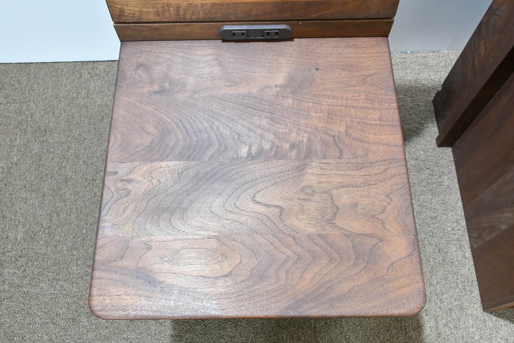 中古　美品　Veil(ヴェール)　ウォールナット　マットレス付きのダブルサイズベッド　定価約30万円　(R-085931)