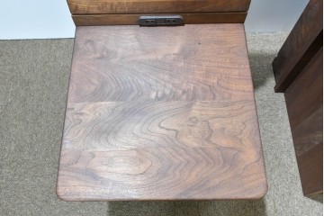 中古　美品　Veil(ヴェール)　ウォールナット　マットレス付きのダブルサイズベッド　定価約30万円　(R-085931)