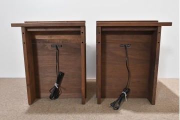 中古　美品　Veil(ヴェール)　ウォールナット　マットレス付きのダブルサイズベッド　定価約30万円　(R-085931)