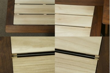 中古　美品　Veil(ヴェール)　ウォールナット　マットレス付きのダブルサイズベッド　定価約30万円　(R-085931)