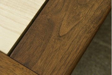 中古　美品　Veil(ヴェール)　ウォールナット　マットレス付きのダブルサイズベッド　定価約30万円　(R-085931)