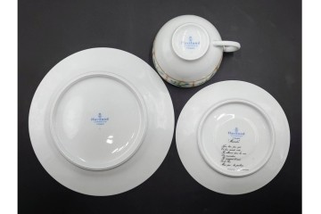 フランス　LIMOGES(リモージュ)　Haviland(アビランド)　Muscadin(ムスカディン) 　愛らしい花柄のトリオ4客セット　(R-085944)