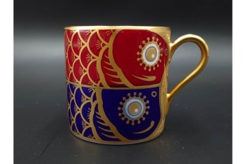 大倉陶園(OKURA/OAC)　歳時記シリーズ　クリスマス&鯉のぼり　季節を感じるトリオ2客セット　プレートのみ外箱付き　(R-085945)