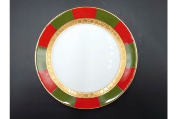 大倉陶園(OKURA/OAC)　歳時記シリーズ　クリスマス&鯉のぼり　季節を感じるトリオ2客セット　プレートのみ外箱付き　(R-085945)