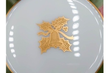 大倉陶園(OKURA/OAC)　歳時記シリーズ　クリスマス&鯉のぼり　季節を感じるトリオ2客セット　プレートのみ外箱付き　(R-085945)