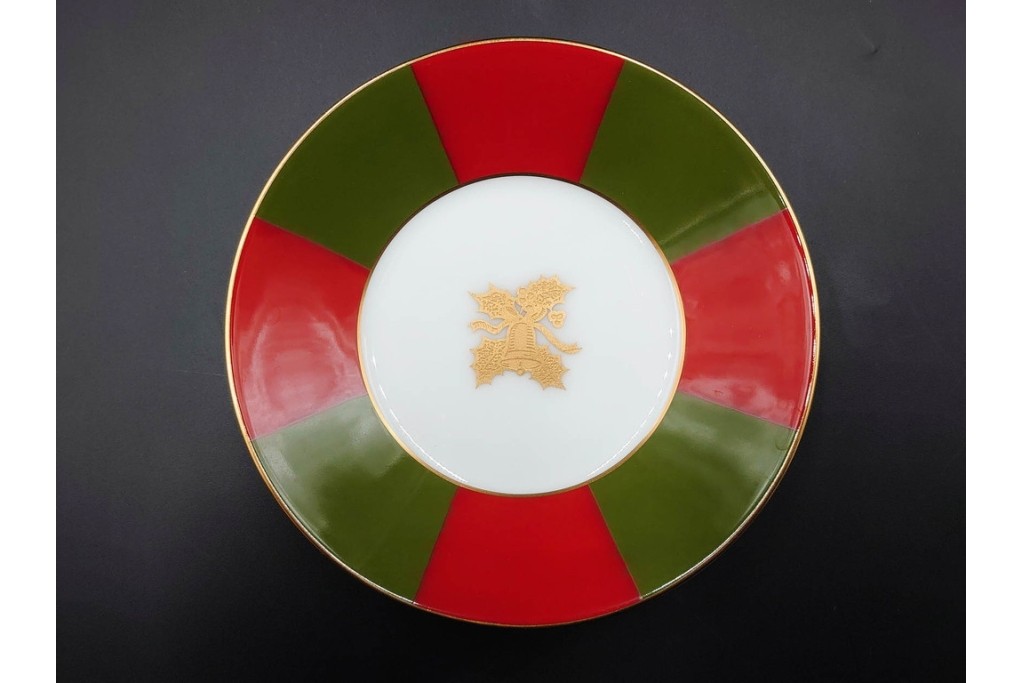 大倉陶園(OKURA/OAC)　歳時記シリーズ　クリスマス&鯉のぼり　季節を感じるトリオ2客セット　プレートのみ外箱付き　(R-085945)