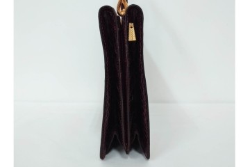 フランス　MORABITO(モラビト)　ヴァンドーム　クロコダイルレザー　艶やかな質感が際立つハンドバッグ　(R-085949)