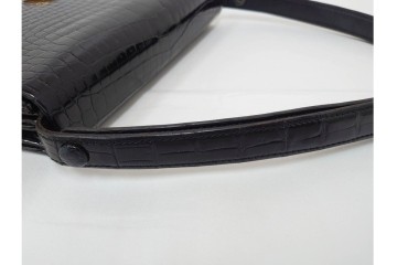 フランス　MORABITO(モラビト)　クロコダイルレザー　ヴァンドーム　端正なフォルムのショルダーバッグ　(R-085950)