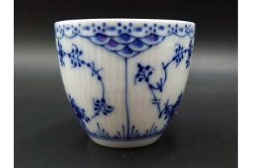 デンマーク製　ROYAL COPENHAGEN(ロイヤルコペンハーゲン)　ブルーフルーテッド ハーフレース　コーヒーカップ&ソーサー5客セット　定価(5客合計)約13万7千円　(R-085954)