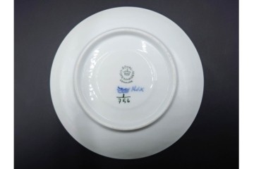 デンマーク製　ROYAL COPENHAGEN(ロイヤルコペンハーゲン)　ブルーフルーテッド ハーフレース　コーヒーカップ&ソーサー5客セット　定価(5客合計)約13万7千円　(R-085954)